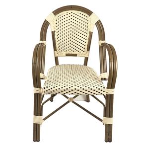Red Rattan Outdoor French Bistro Cafe Table Chairs