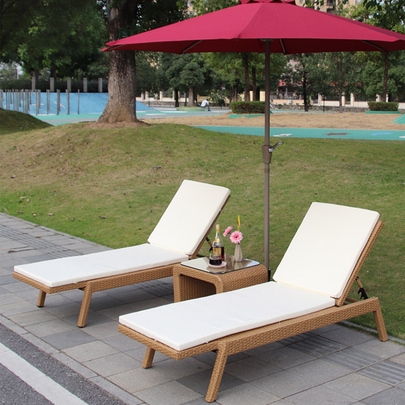 Outdoor Rattan Furniture Pool Chairs Sun Lounger Swimming