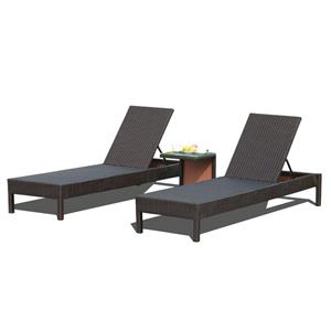 Outdoor Furniture Aluminium Garden Sun Loungers Rattan