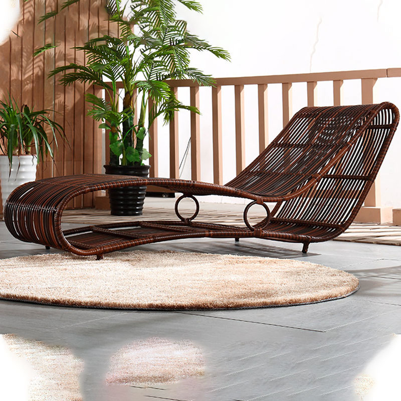 Outdoor Furniture Aluminium Wicker Lounger Chair