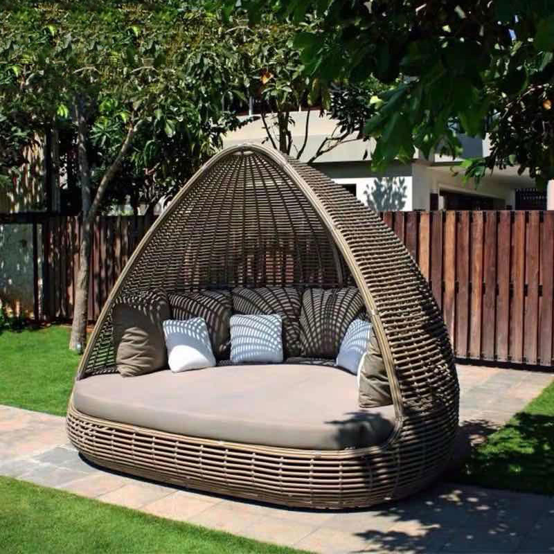 Patio Garden Beach Sun Bed Rattan Daybed