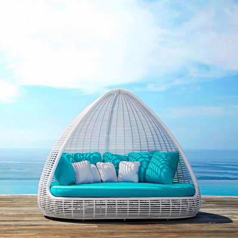 Patio Garden Beach Sun Bed Rattan Daybed