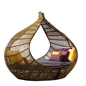 Wholesale Patio Daybed Rattan Pool Day Bed Sofa