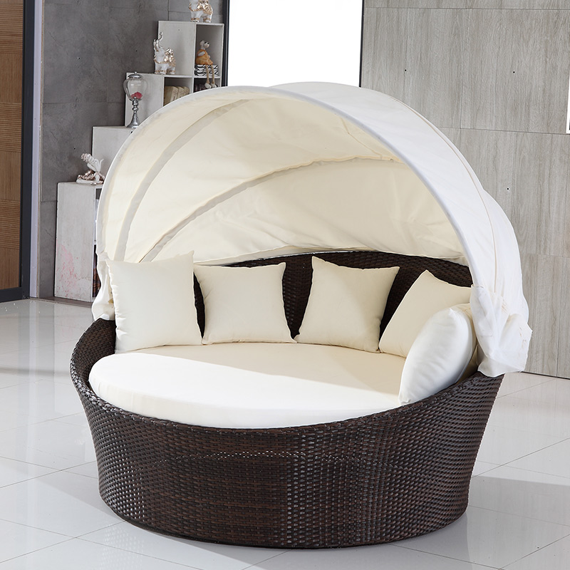 Lounge Bed Round Wicker Day Bed Outdoor Furniture