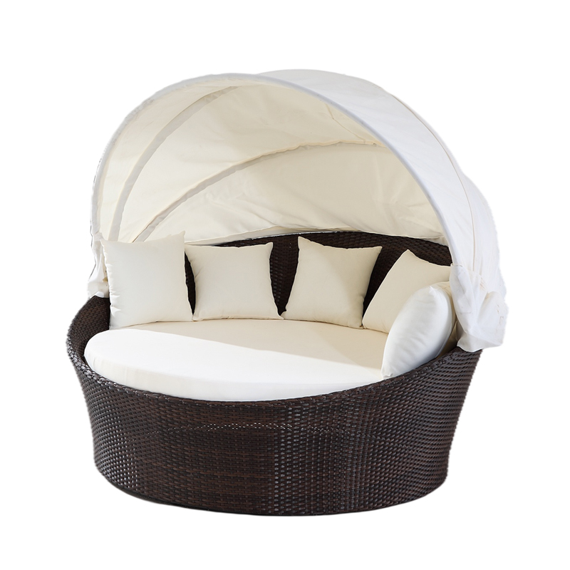 Lounge Bed Round Wicker Day Bed Outdoor Furniture