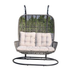 Hot Sales Pe Rattan Hanging Double Egg Swing Chair