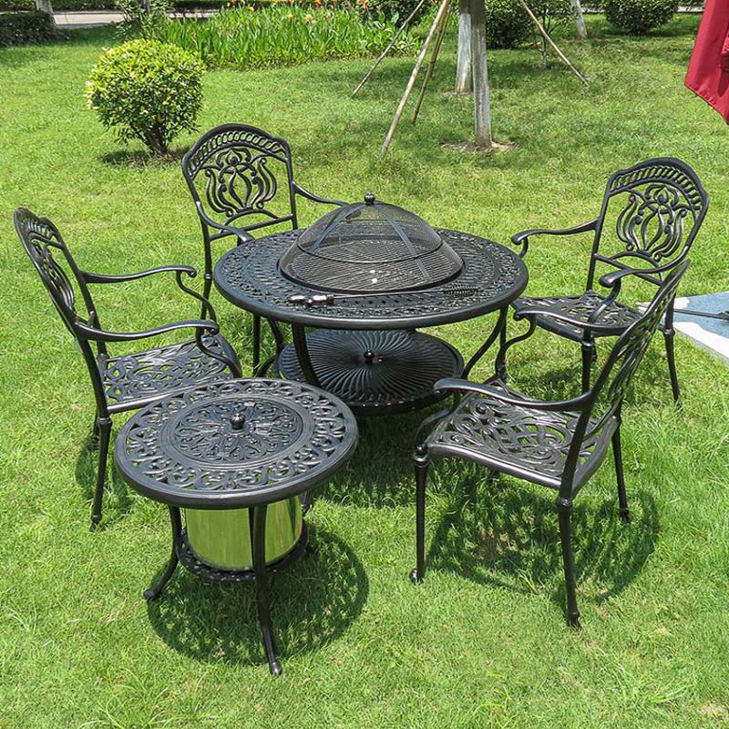 Outdoor Cast Aluminum Balcony Table And Chair
