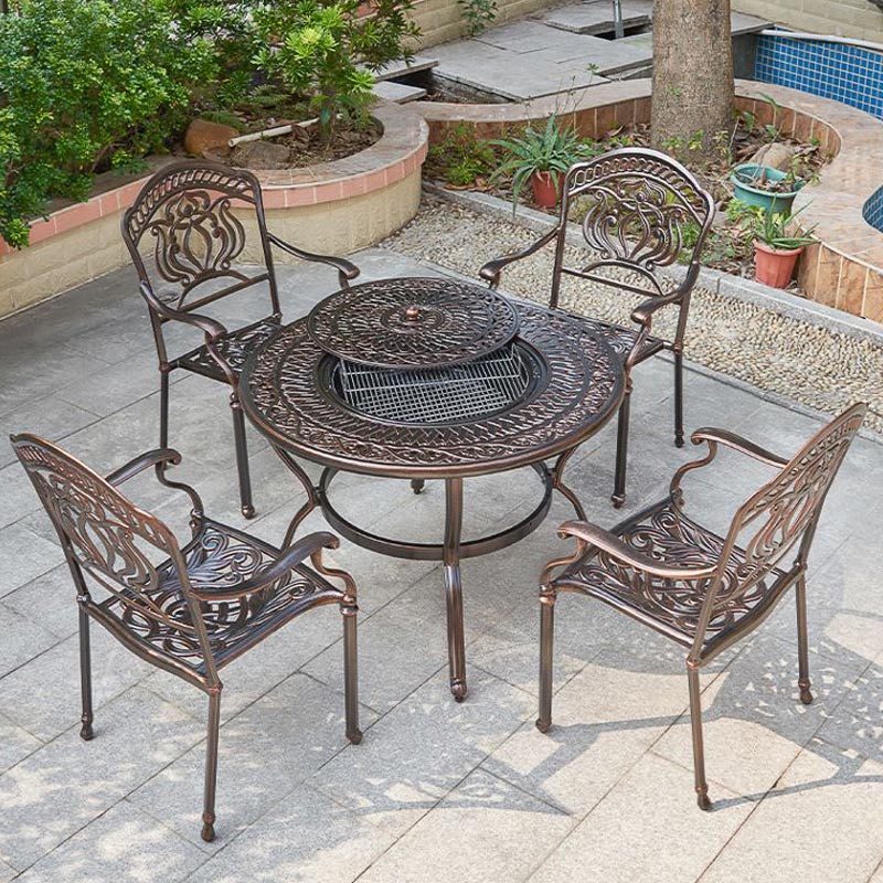 Outdoor Cast Aluminum Balcony Table And Chair