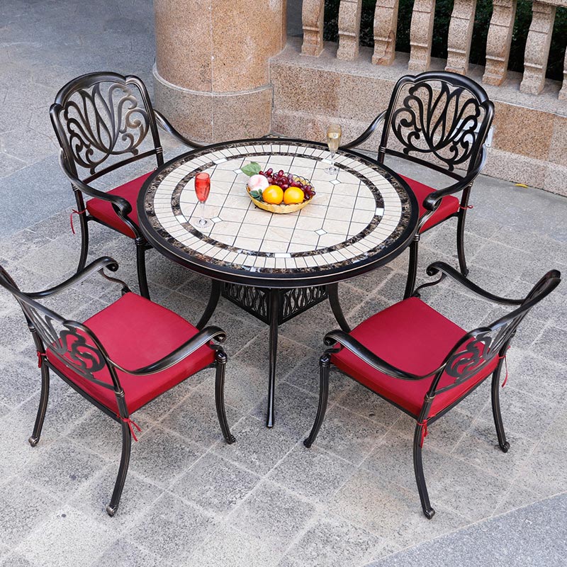 Garden Furniture Outdoor Cast Aluminum Table And Chair