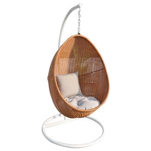 Patio Hanging Rattan Swing Egg Chair With Stand