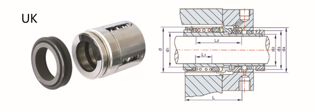 UK single balanced pusher seal