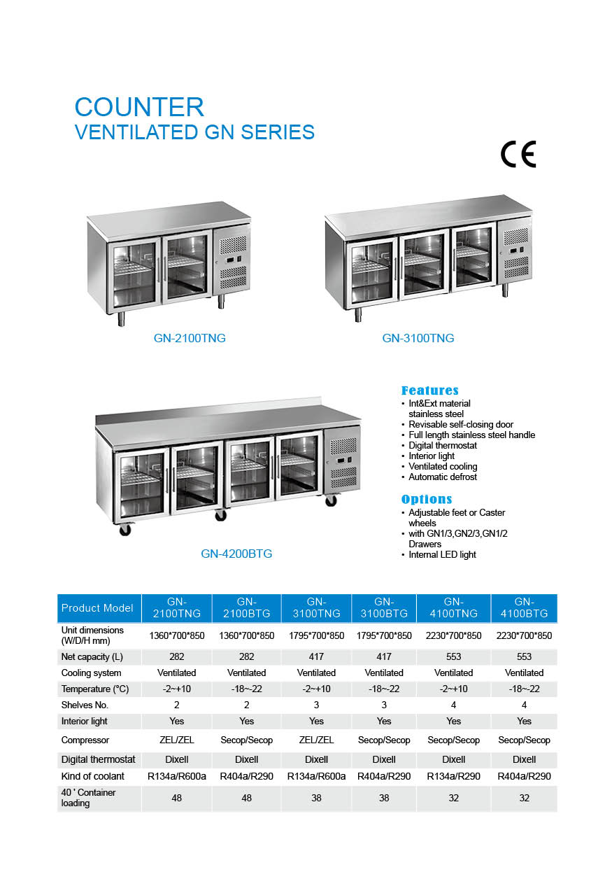 Refrigerated bar tables