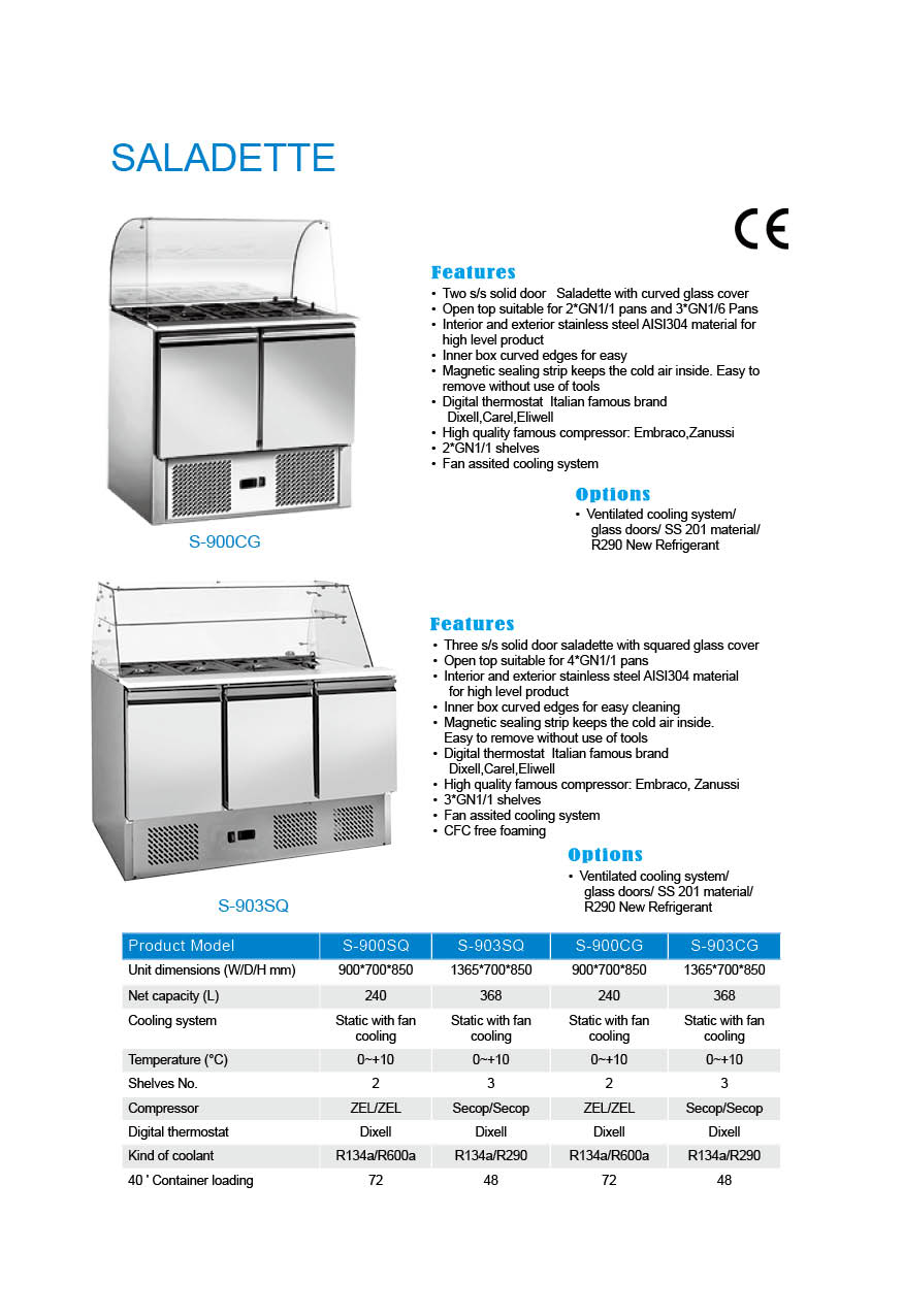 Glass Cover Saladette