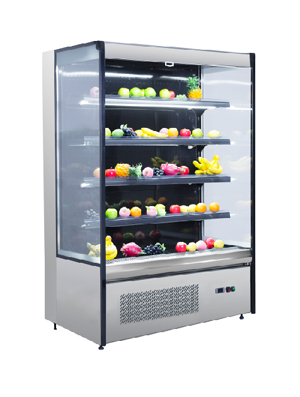 Étagères murales réfrigérées sans portes