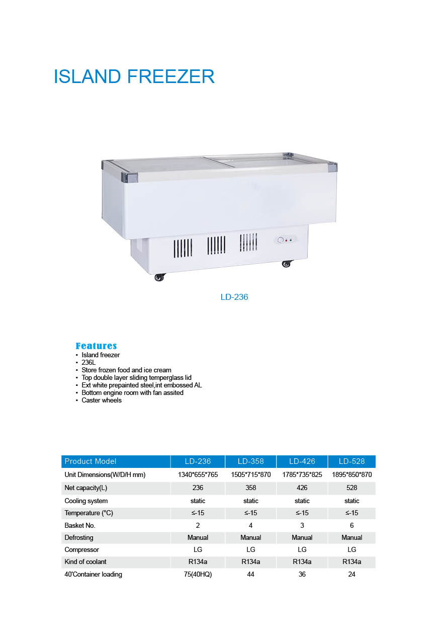 Cheap island Freezer
