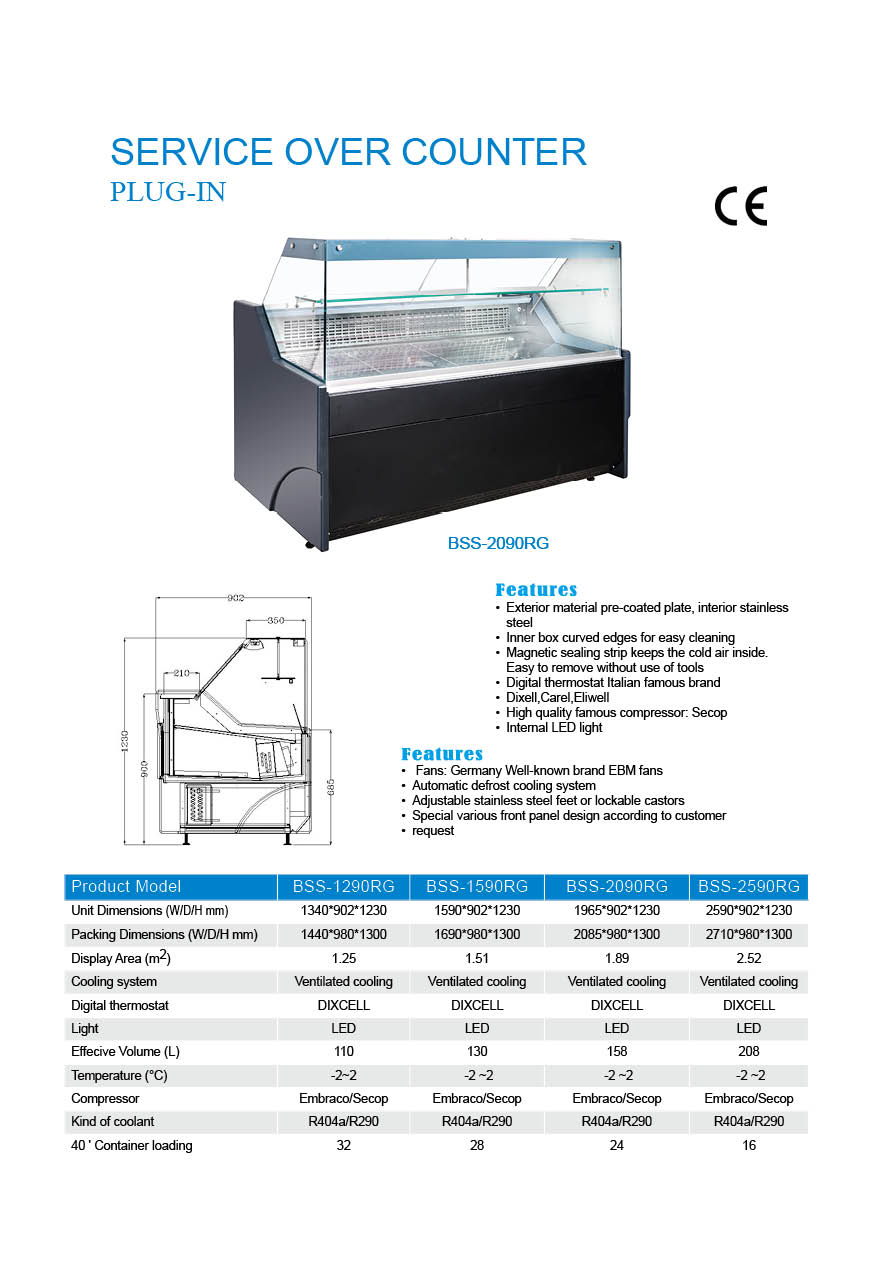 Plug In Refrigerated display cabinets