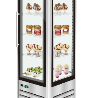 Armoire à gâteaux avec congélateur et réfrigérateur