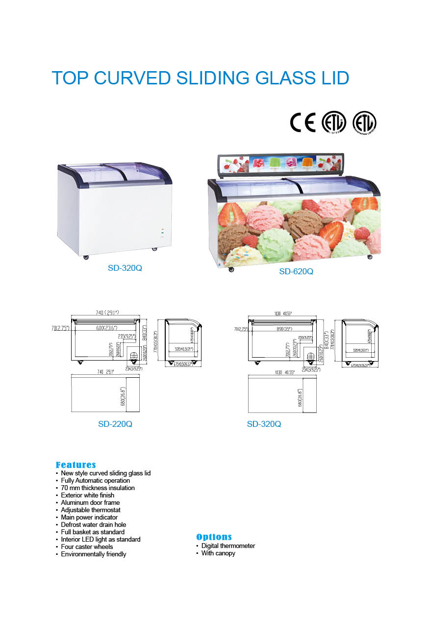 Glass Doors Plug In Chest Freezer