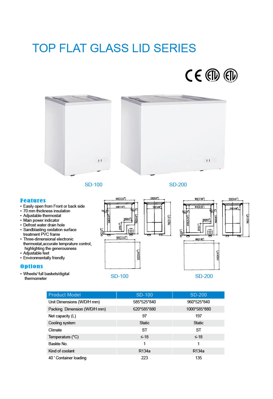 MINI Solid Doors Chest Freezer