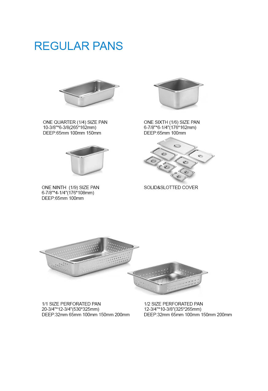 stainless steel PANS