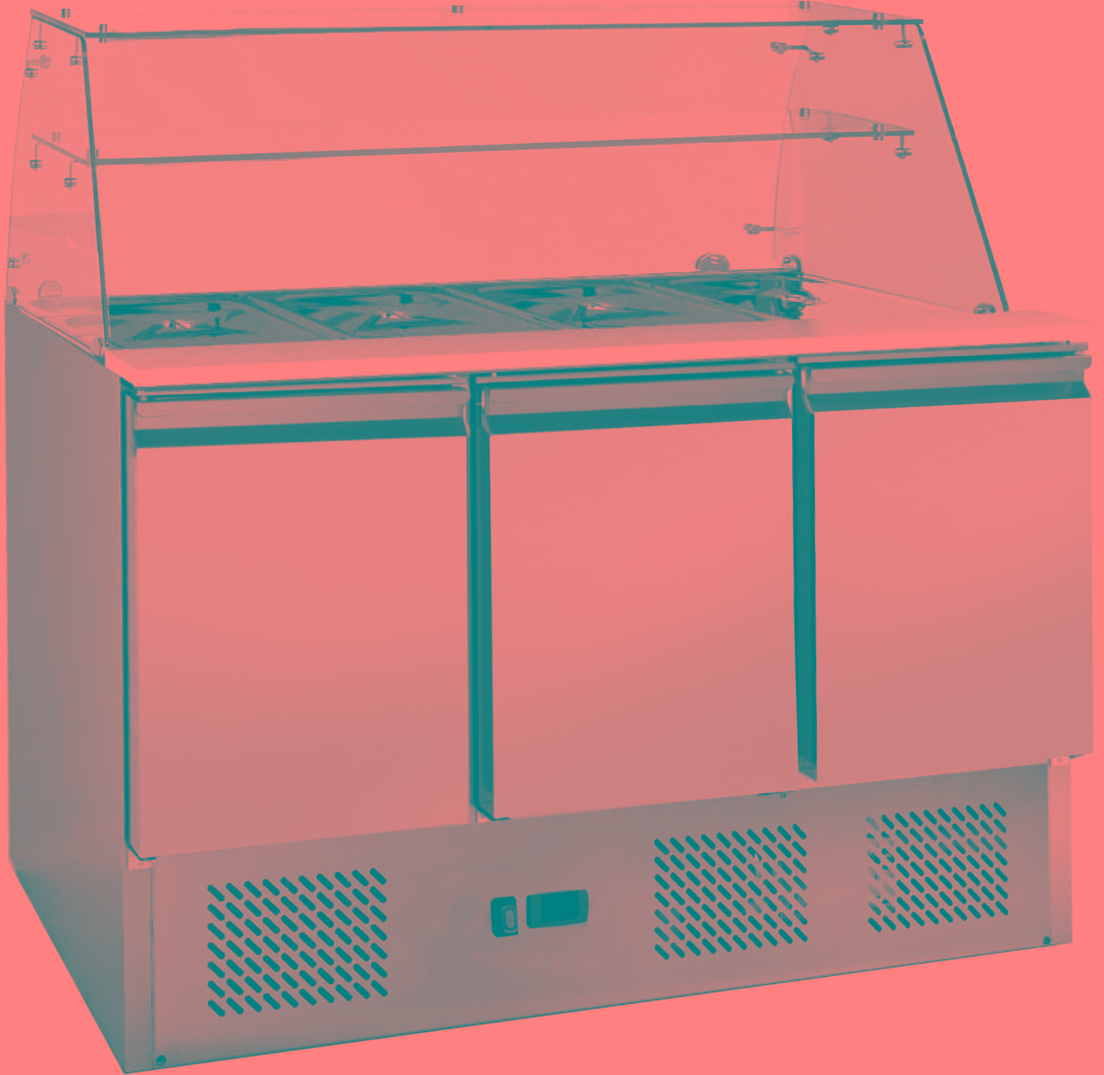 Glass Cover Saladette