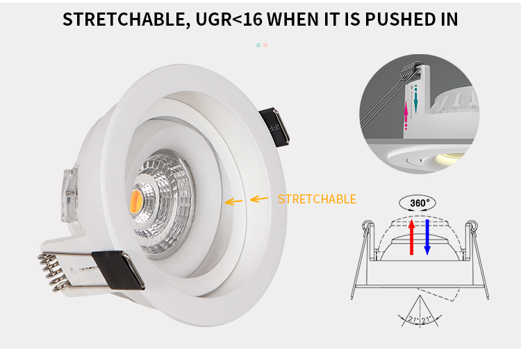 Stretchable Recessed Downlight