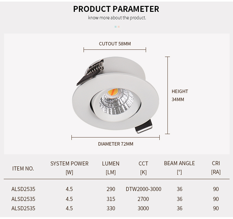 Recessed Downlight with Back Cover