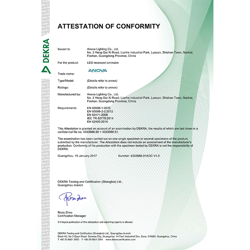 DEKRA CE Certification