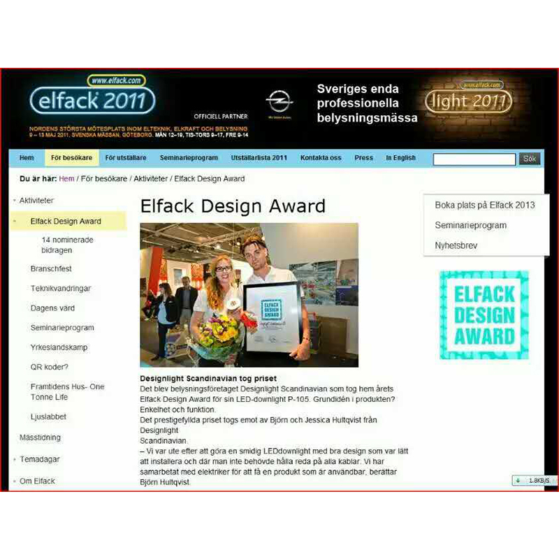 Prix ​​Elfack Design 2011