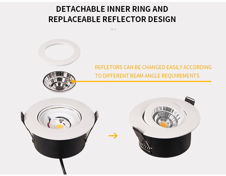Tri-CCT switchable recessed downlights