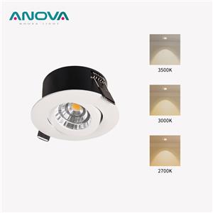 Bagside Tri-CCT omskiftelig lofts-LED forsænket downlight