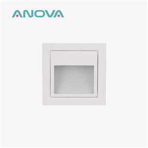 Hvid indendørs forsænket trappetrinslys