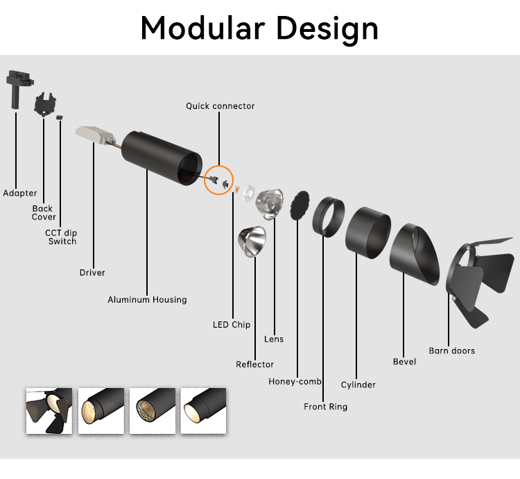 Modular design track light