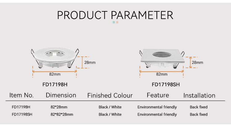 gu10 downlight frame