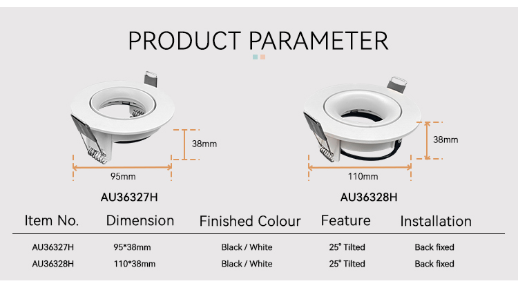 gu10 downlight frame