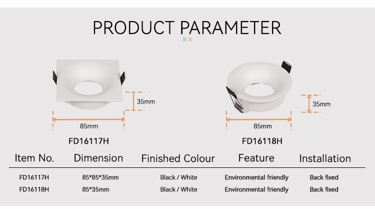 gu10 downlight frame