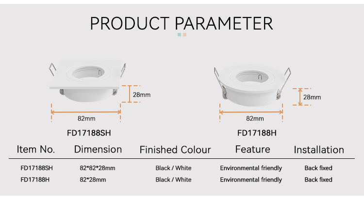 gu10 downlight frame