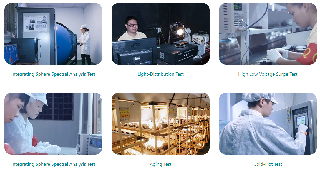 Integrating sphere and thermal aging testing at ANOVA LED ODM factory Integrating sphere and thermal aging testing at ANOVA LED ODM factory