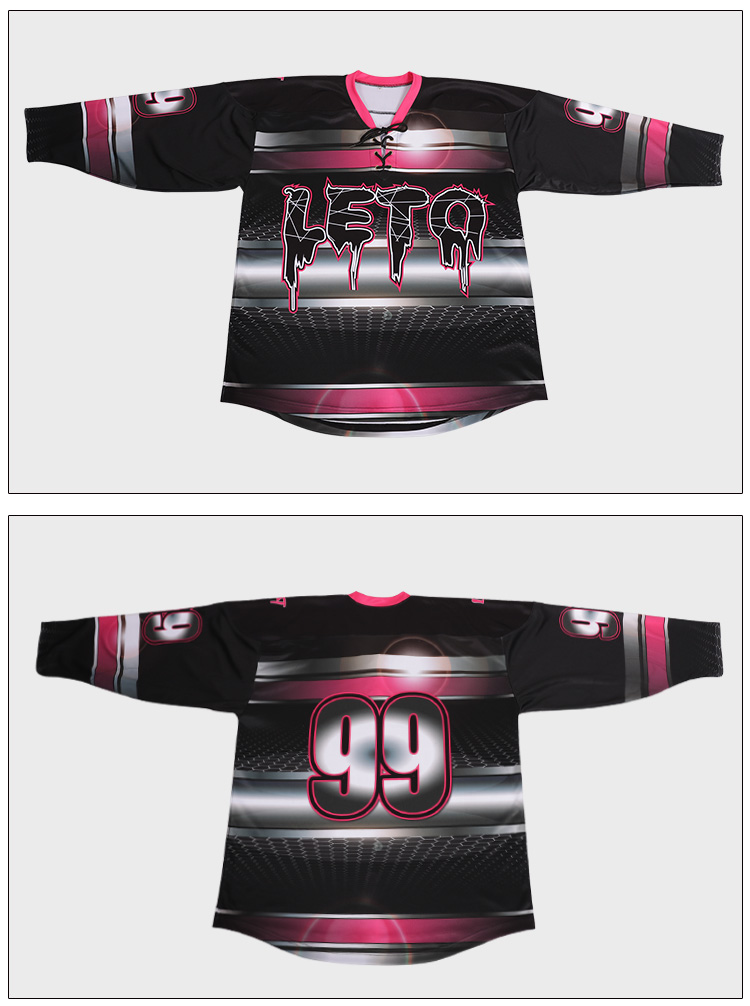 pink ice hockey jersey