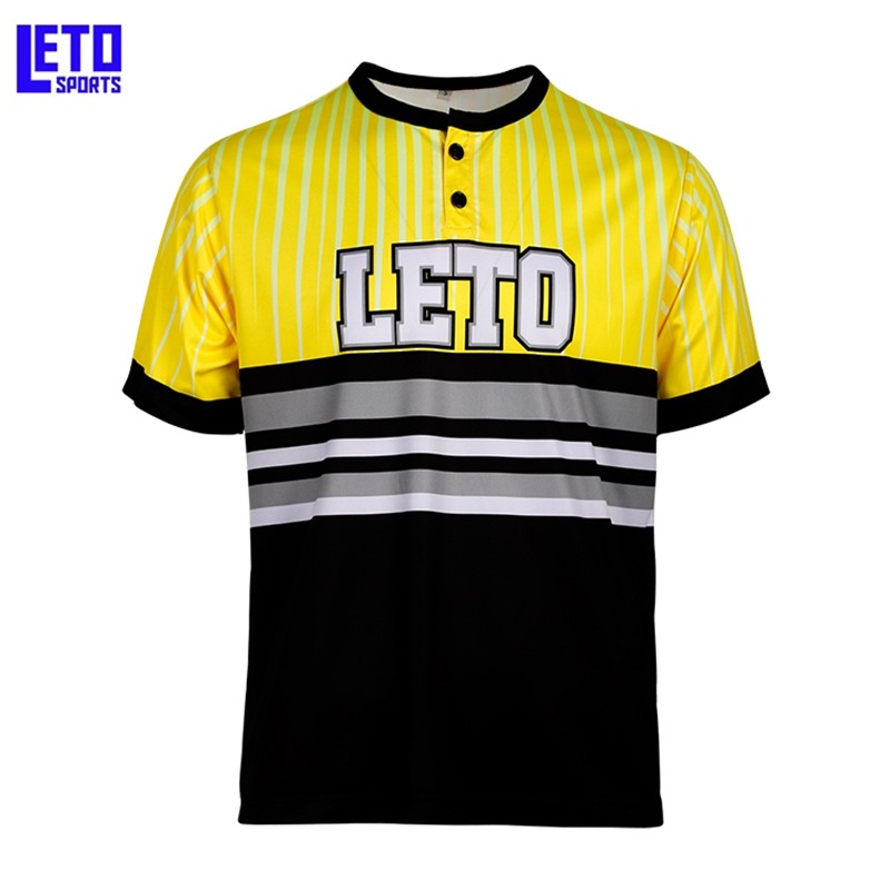 Black Yellow Button Blank Baseball Jersey Custom Team Baseball Shirt -  China Baseball Jerseys and Baseball T-Shirt price