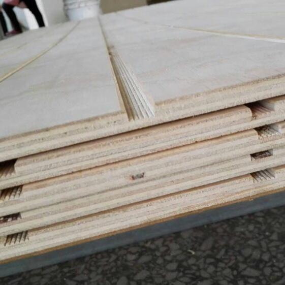 Poplar Core Pine Grooved W V U Type Plywood