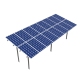 Sistema de montagem fotovoltaica de poste duplo de aço carbono à terra