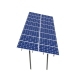 Sistema de montaje fotovoltaico de tierra de poste doble de acero al carbono