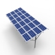 Sistema de montagem fotovoltaica de solo de poste único