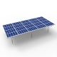 Sistema de montaje fotovoltaico de suelo de doble poste de aluminio