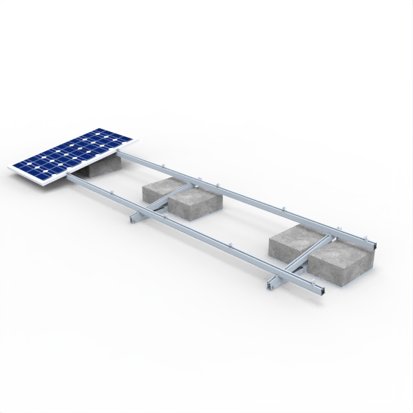 solar flat roof mounting