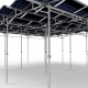 Sistema de montagem fotovoltaica para fazenda de aço carbono