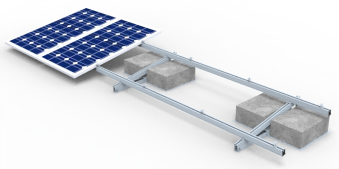 Flat roof aluminum alloy solar mounting bracket