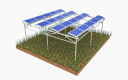 Système de panneaux solaires 1mw sur des terres agricoles pour les agriculteurs