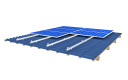 Montagem de painéis solares em telhado ondulado